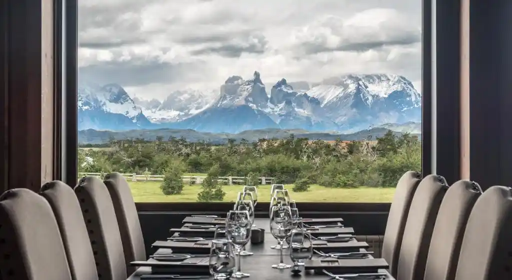 Río Serrano Torres del Paine Hotel background